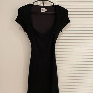 Princess Polly Black Knit Mini Dress with Open Back